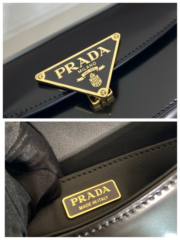 Prada Brushed leather shoulder bag