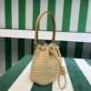 Prada Crochet and leather mini-bucket bag