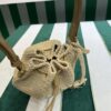 Prada Crochet and leather mini-bucket bag