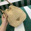 Prada Crochet and leather mini-bucket bag
