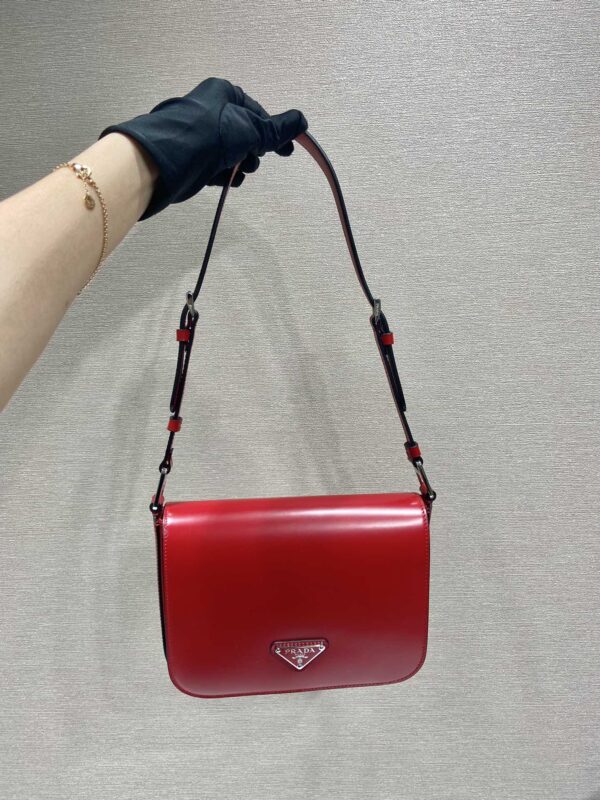Prada Brushed leather shoulder bag