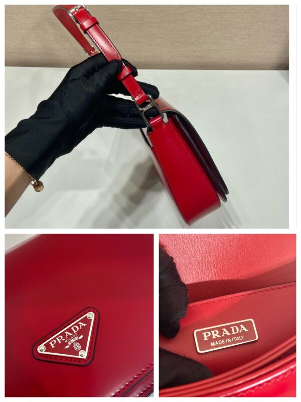 Prada Brushed leather shoulder bag