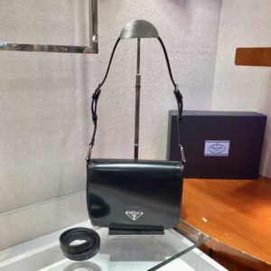 Prada Brushed leather shoulder bag