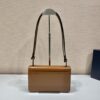 Prada Embl??me brushed-leather bag