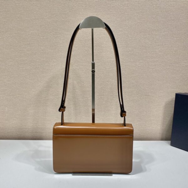 Prada Embl??me brushed-leather bag