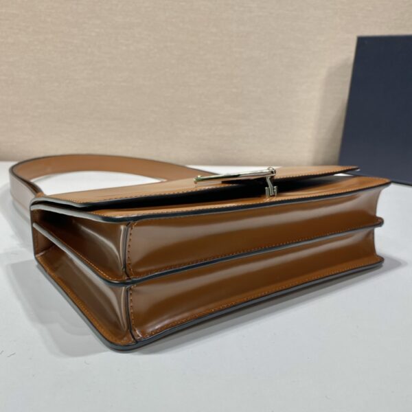 Prada Embl??me brushed-leather bag