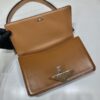 Prada Embl??me brushed-leather bag
