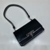 Prada Embl??me brushed-leather bag
