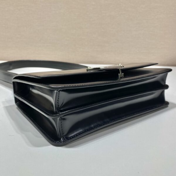 Prada Embl??me brushed-leather bag