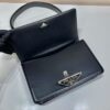 Prada Embl??me brushed-leather bag