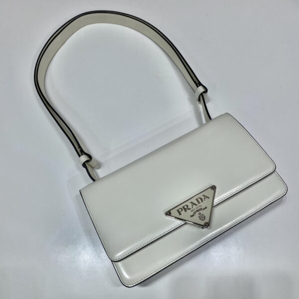 Prada Embl??me brushed-leather bag