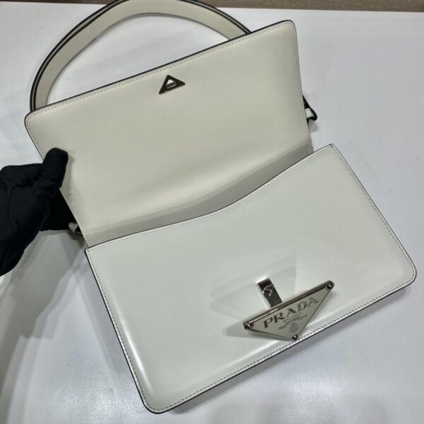 Prada Embl??me brushed-leather bag