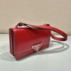 Prada Embl??me brushed-leather bag