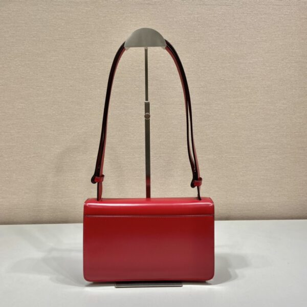 Prada Embl??me brushed-leather bag