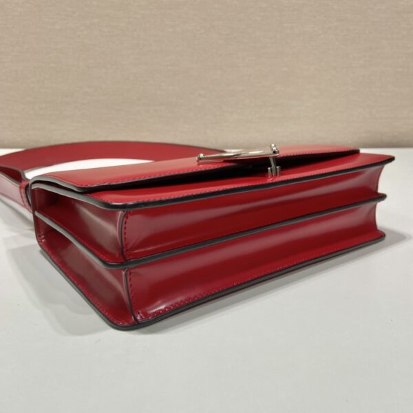 Prada Embl??me brushed-leather bag