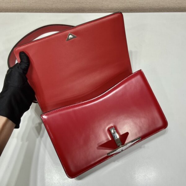 Prada Embl??me brushed-leather bag