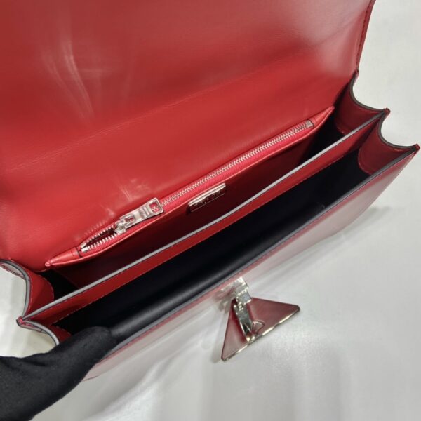 Prada Embl??me brushed-leather bag