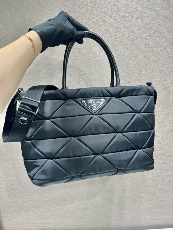 Prada  Black Re-nylon Medium Padded Tote