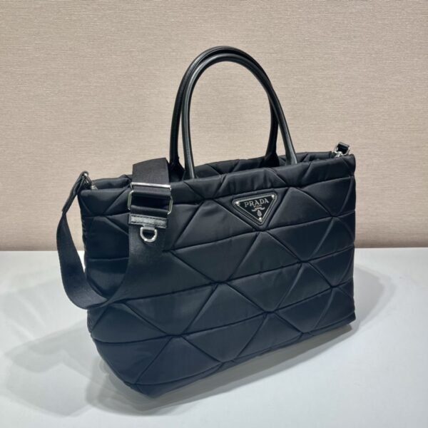 Prada  Black Re-nylon Medium Padded Tote