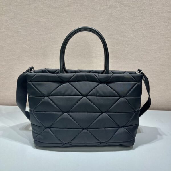 Prada  Black Re-nylon Medium Padded Tote