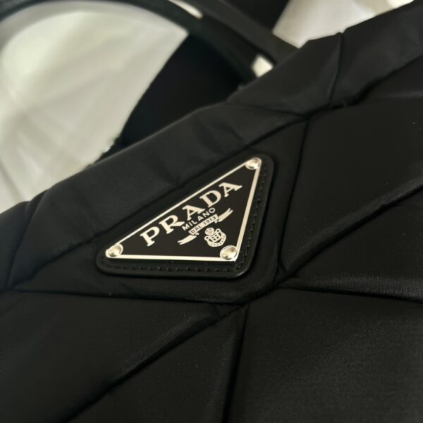 Prada  Black Re-nylon Medium Padded Tote