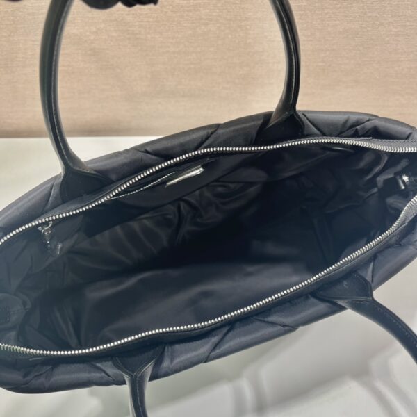 Prada  Black Re-nylon Medium Padded Tote