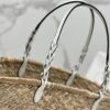 Prada Woven Palm And Leather Tote