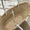 Prada Woven Palm And Leather Tote