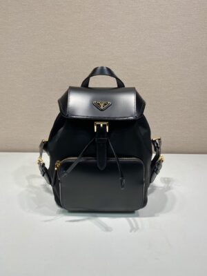 Prada Re-nylon And Brushed Leather Backpack