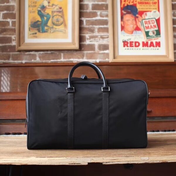 Prada Nylon Duffle Bag In Black