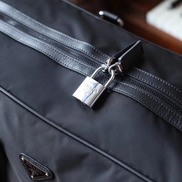 Prada Nylon Duffle Bag In Black