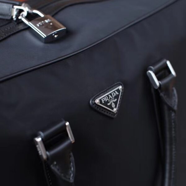 Prada Nylon Duffle Bag In Black