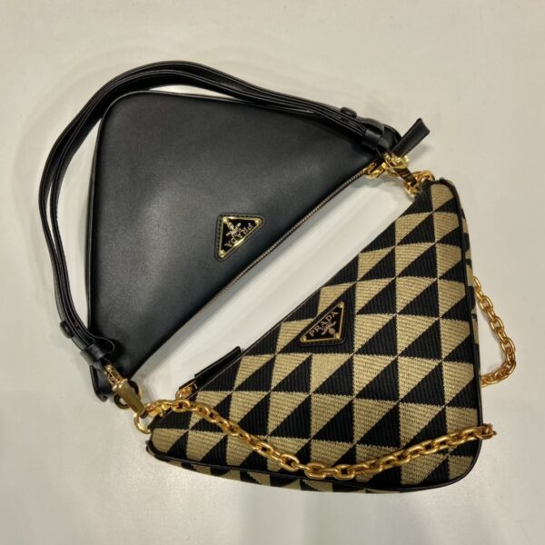 Prada Symbole Leather And Fabric Mini Bag