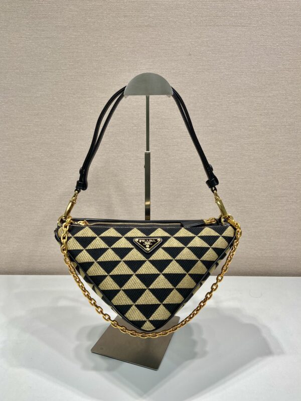 Prada Symbole Leather And Fabric Mini Bag