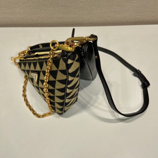 Prada Symbole Leather And Fabric Mini Bag