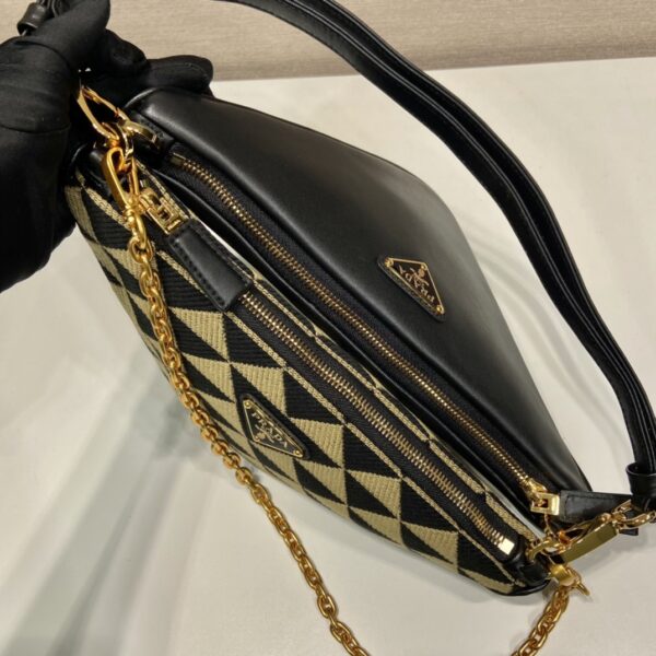 Prada Symbole Leather And Fabric Mini Bag