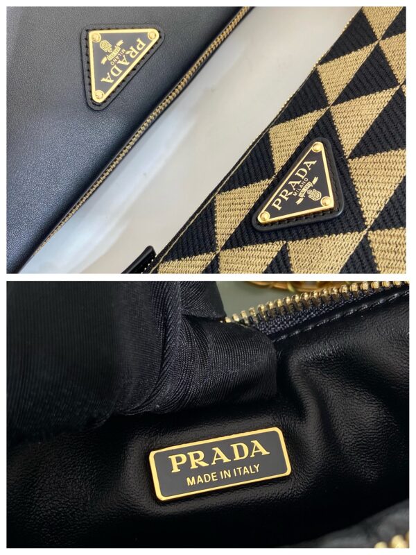 Prada Symbole Leather And Fabric Mini Bag
