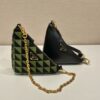 Prada Symbole Leather And Fabric Mini Bag