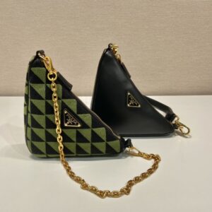 Prada Symbole Leather And Fabric Mini Bag