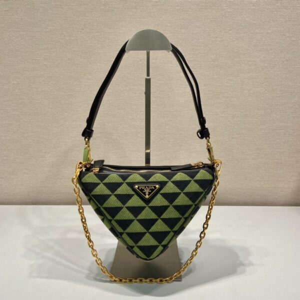 Prada Symbole Leather And Fabric Mini Bag
