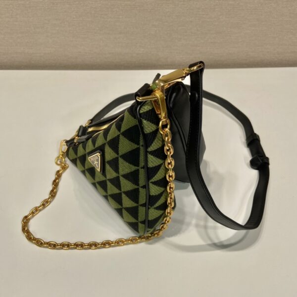 Prada Symbole Leather And Fabric Mini Bag