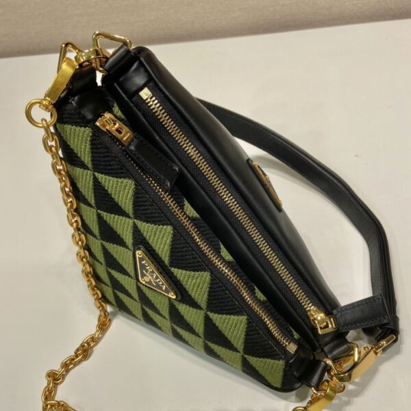Prada Symbole Leather And Fabric Mini Bag