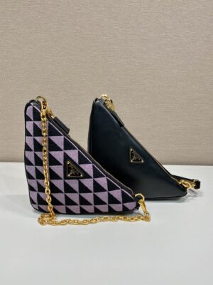 Prada Symbole Leather And Fabric Mini Bag