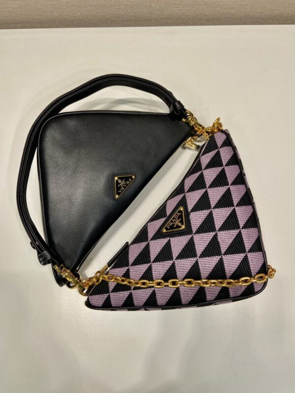 Prada Symbole Leather And Fabric Mini Bag