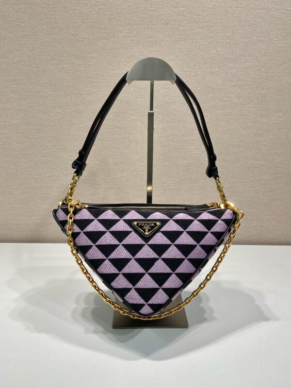 Prada Symbole Leather And Fabric Mini Bag