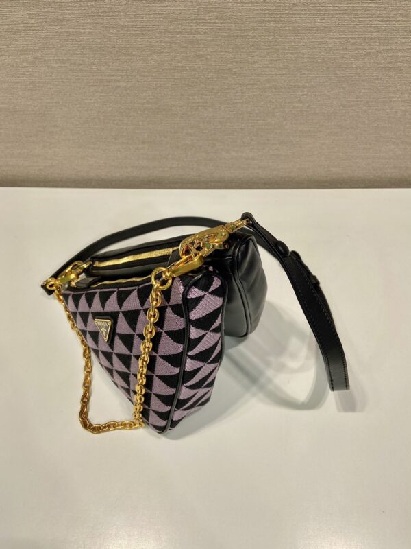 Prada Symbole Leather And Fabric Mini Bag