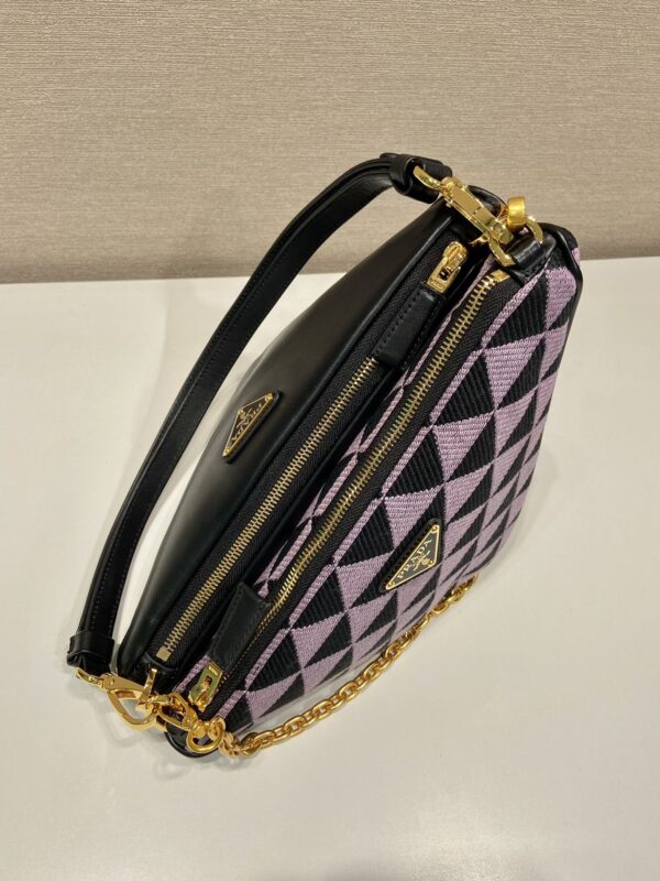 Prada Symbole Leather And Fabric Mini Bag