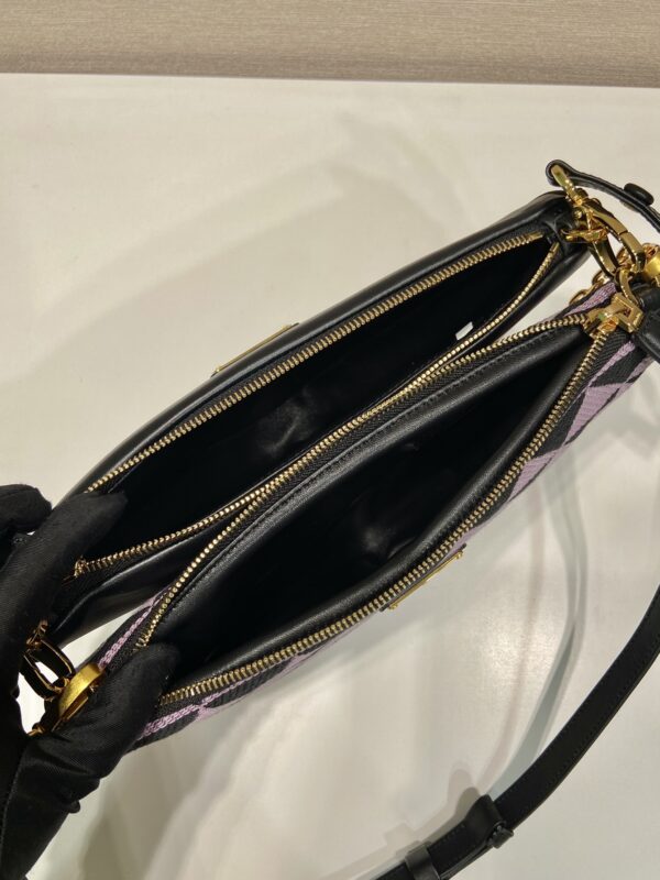 Prada Symbole Leather And Fabric Mini Bag