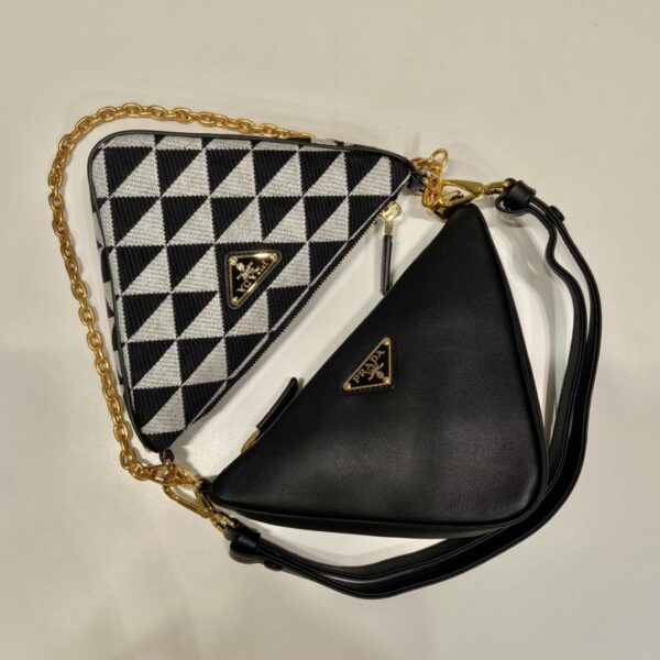 Prada Symbole Leather And Fabric Mini Bag