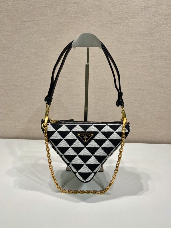 Prada Symbole Leather And Fabric Mini Bag